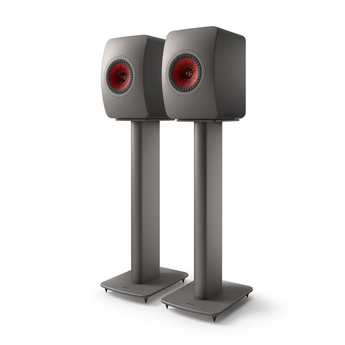 KEF LS50 Meta Speakers (Pair), Titanium Grey W/Stands