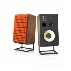 JBL L100 Classic 3-Way Stand Mount Speakers (Pair), Orange