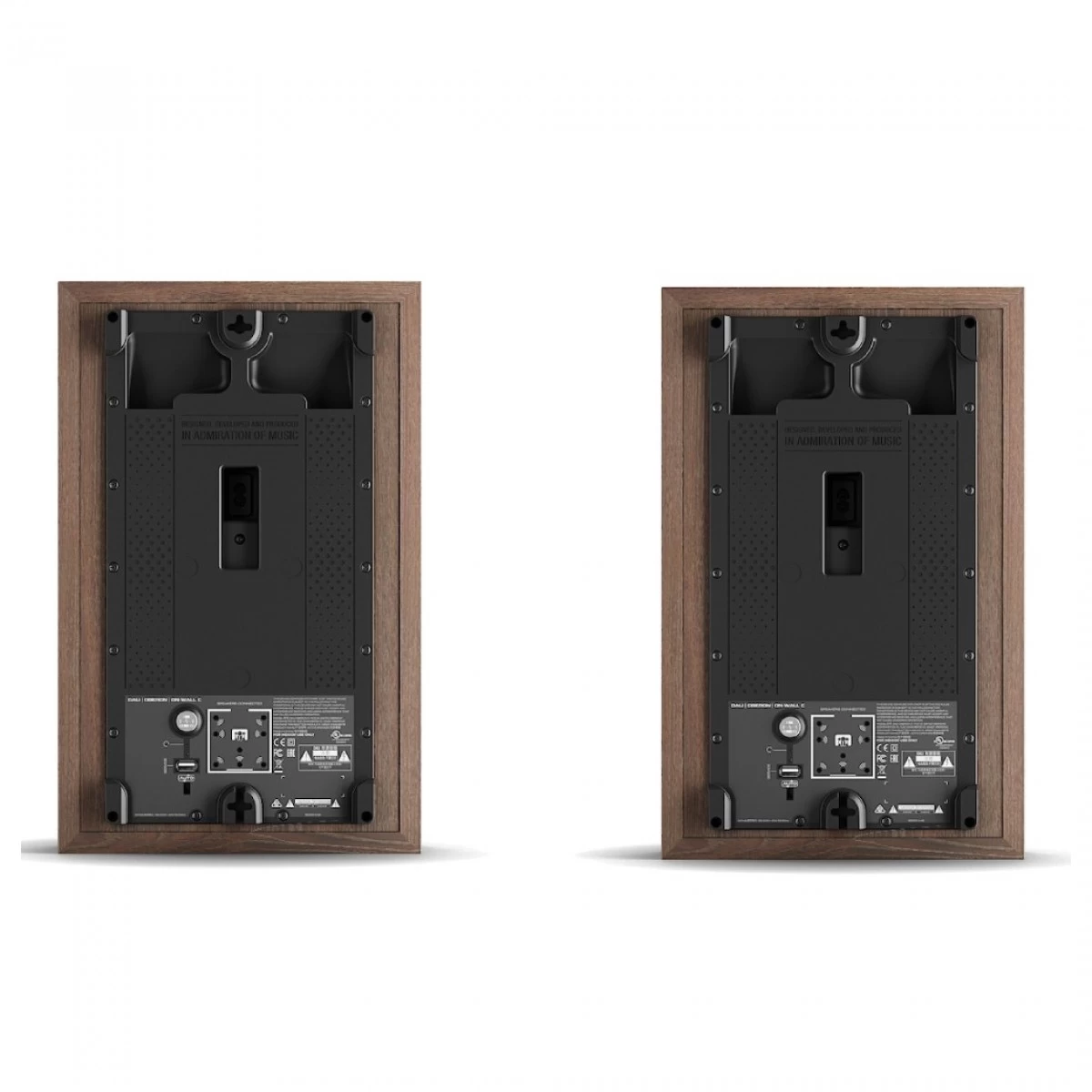 DALI OBERON On-Wall-C Active Dark Walnut Speakers (Pair) W/ Sound Hub Compact - Image 3