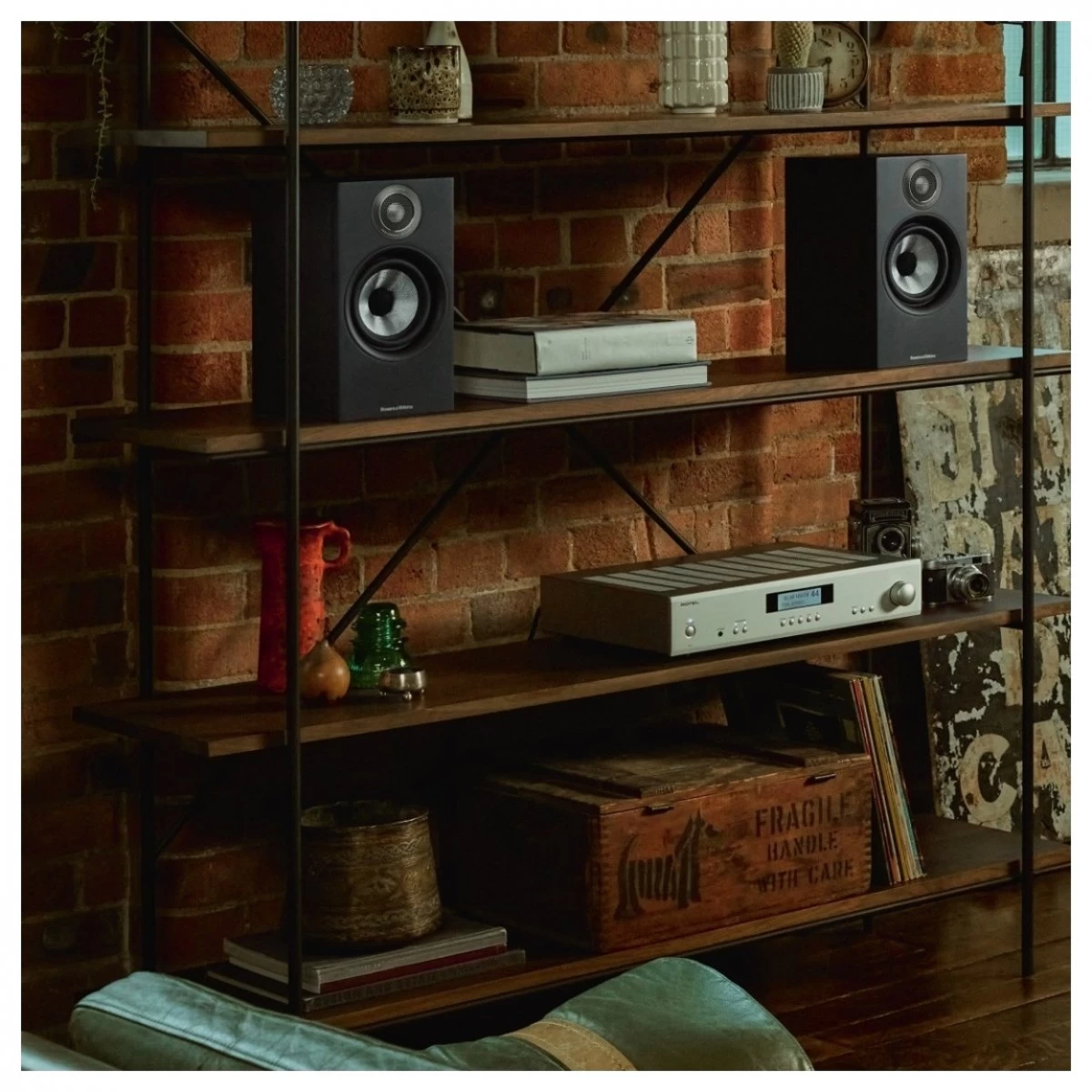 Marantz PM6007 Amp Black W/ B&W 607 S2 Anniversary Speakers, Black - Image 12