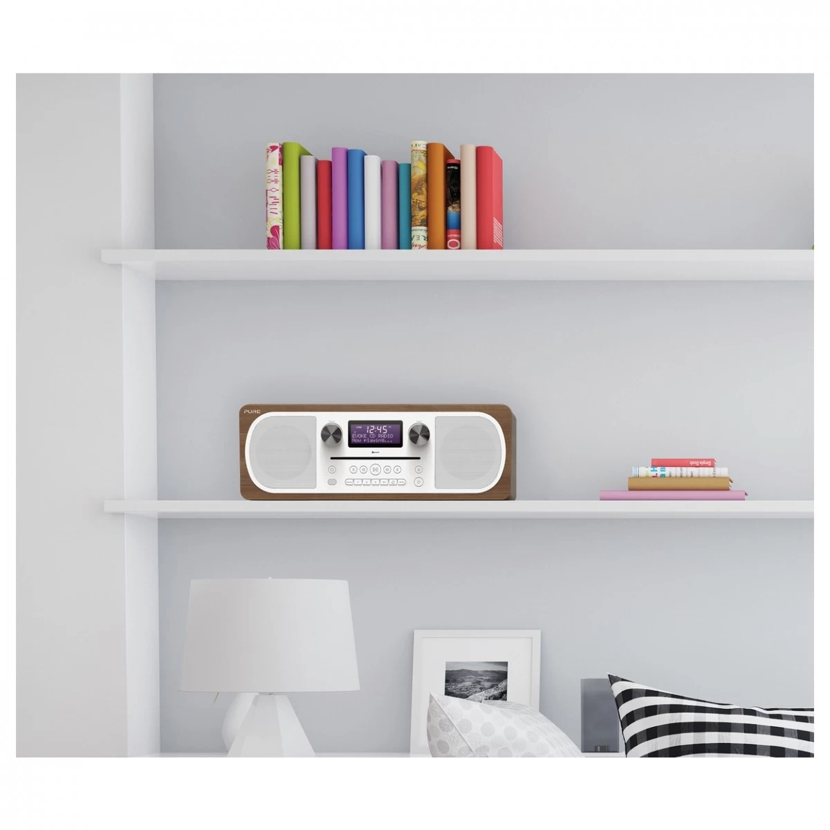 Pure Evoke C-D6 CD-Player DAB+ Radio With Bluetooth, Walnut - Image 3