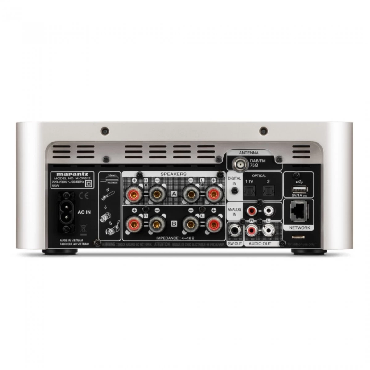 Marantz Melody X M-CR612 All-In-One HiFi System, Silver-Gold - Image 2