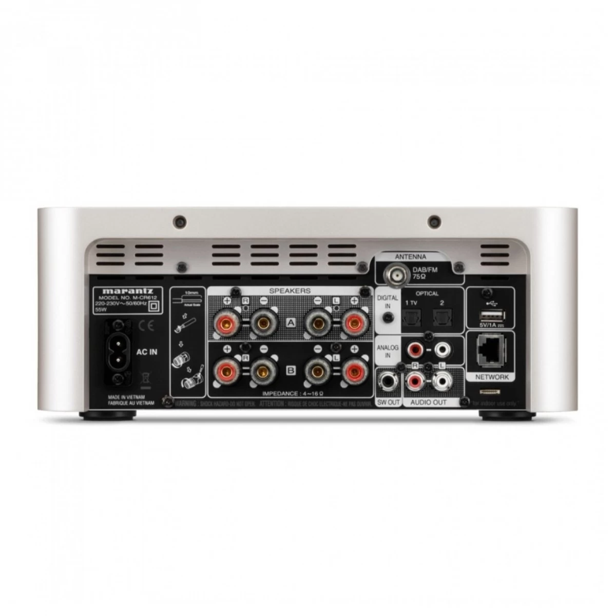 Marantz Melody X M-CR612, Silver With 603 S2 Speakers Package, Black - Image 3