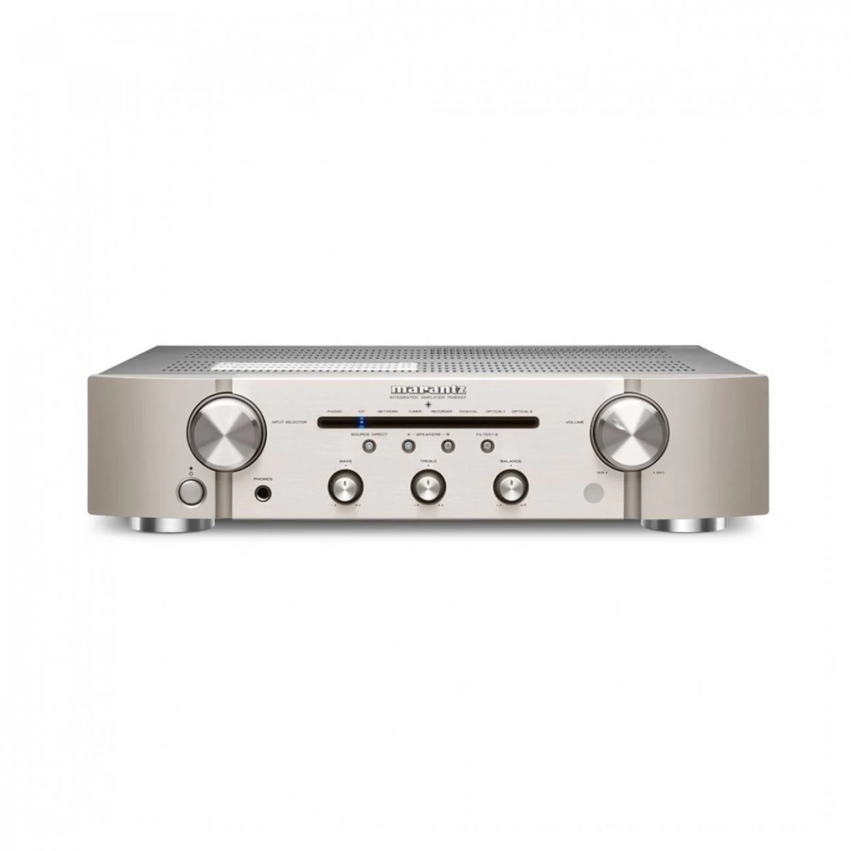 Marantz PM6007 Amp, Silver & SPEKTOR 2 Speakers, White Hi-Fi Package - Image 2