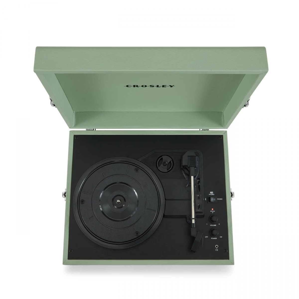 Crosley Voyager Portable Turntable With Bluetooth Out, Sage - Image 5