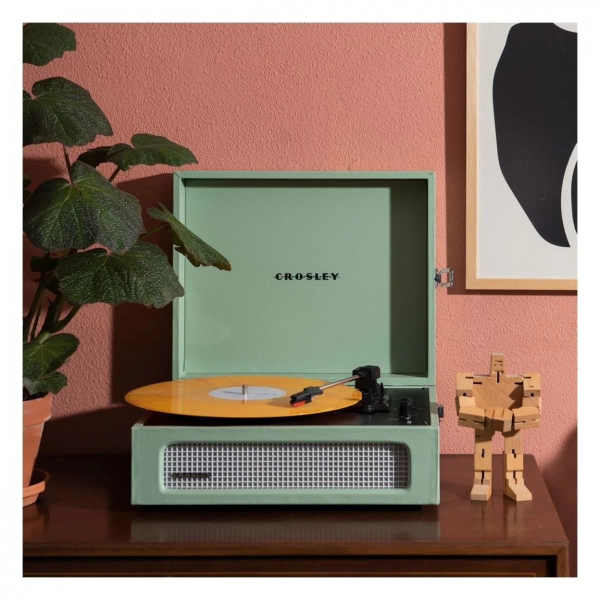 Crosley Voyager Portable Turntable With Bluetooth Out, Sage - Image 6