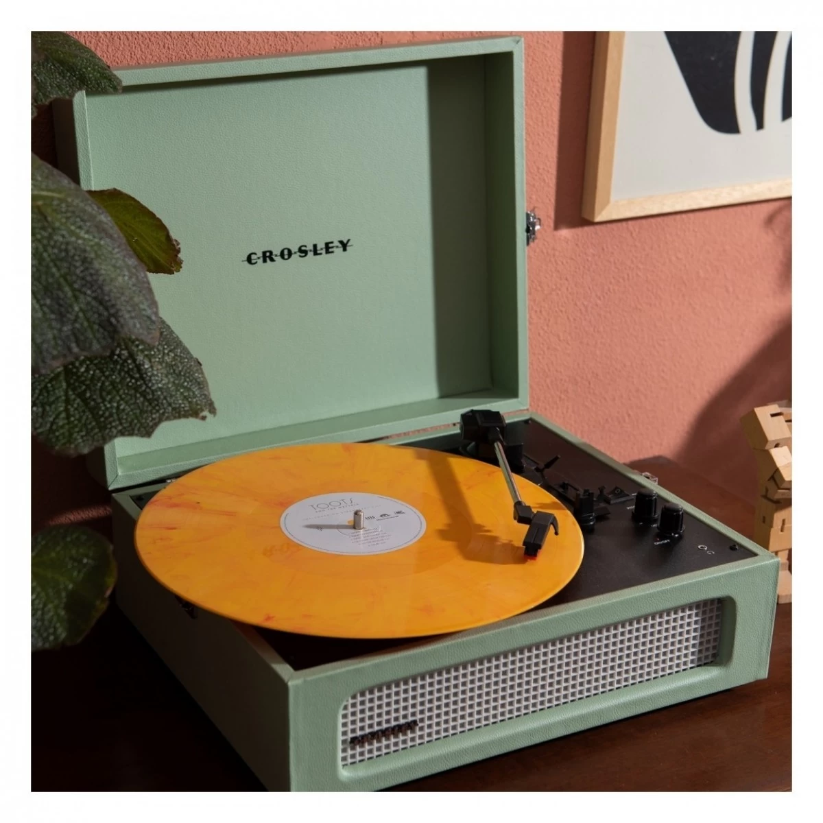 Crosley Voyager Portable Turntable With Bluetooth Out, Sage - Image 7