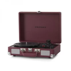 Crosley Cruiser Deluxe Portable Turntable, Bluetooth Out, Burgundy