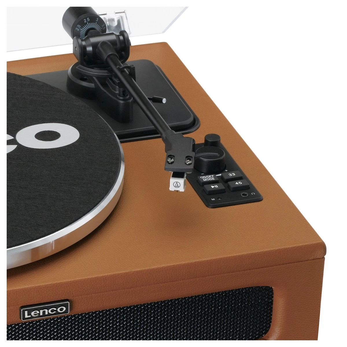 Lenco LS-430 Turntable With Speakers, Brown - Image 3