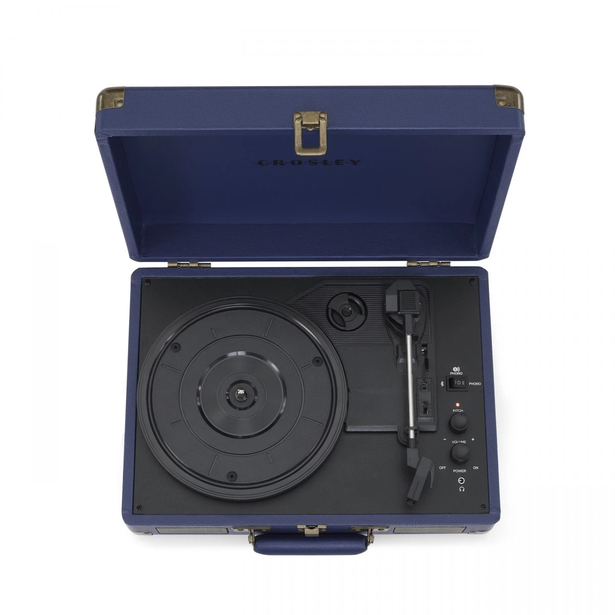 Crosley Cruiser Plus Deluxe Portable Turntable, Bluetooth Out, Navy - Image 5