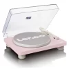 Lenco LS-50PK Turntable With Built-In Speakers, Pink