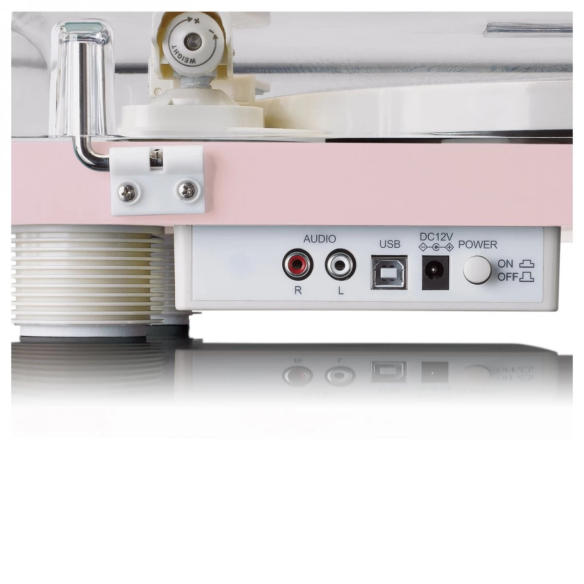 Lenco LS-50PK Turntable With Built-In Speakers, Pink - Image 4
