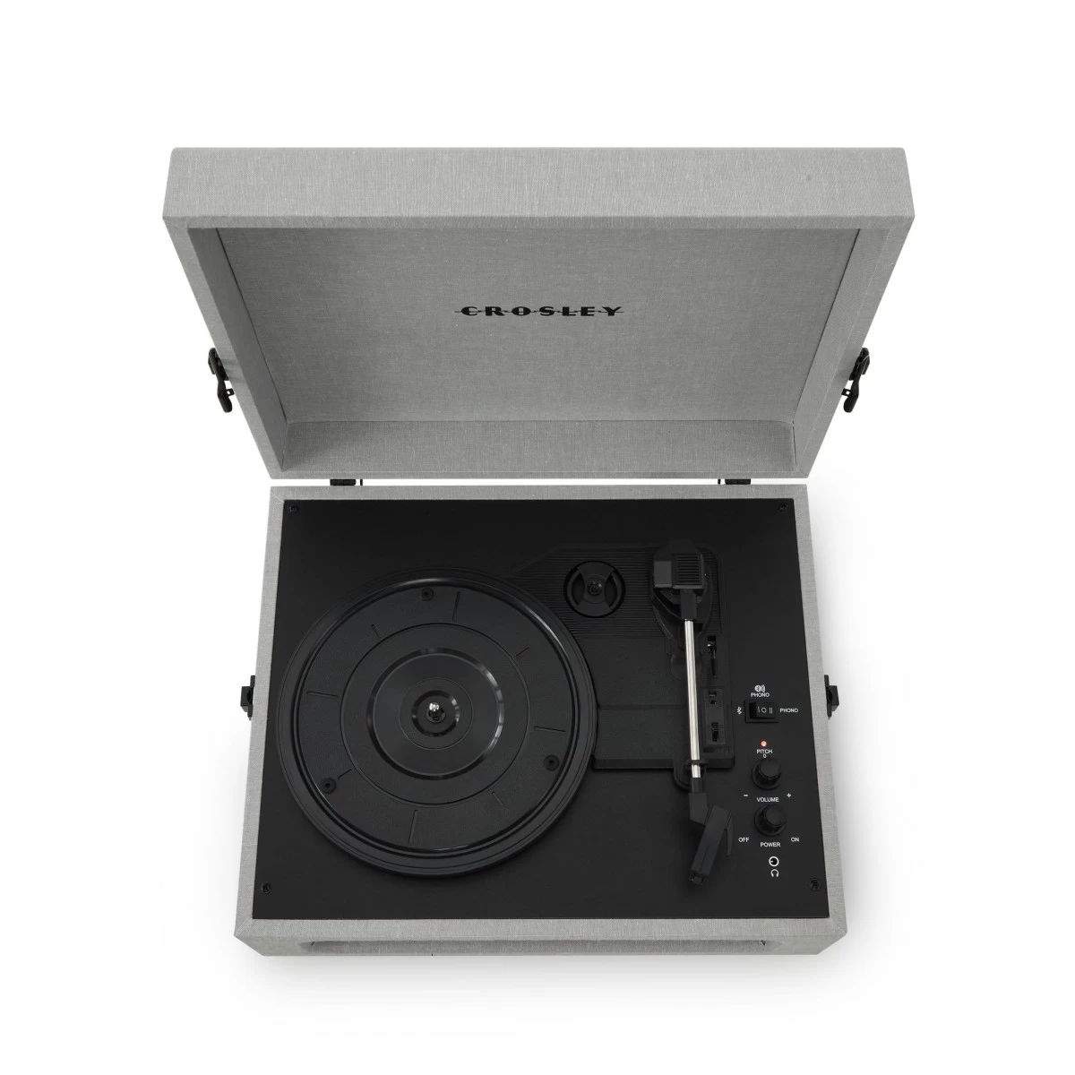 Crosley Voyager Portable Turntable With Bluetooth Out, Grey - Image 5
