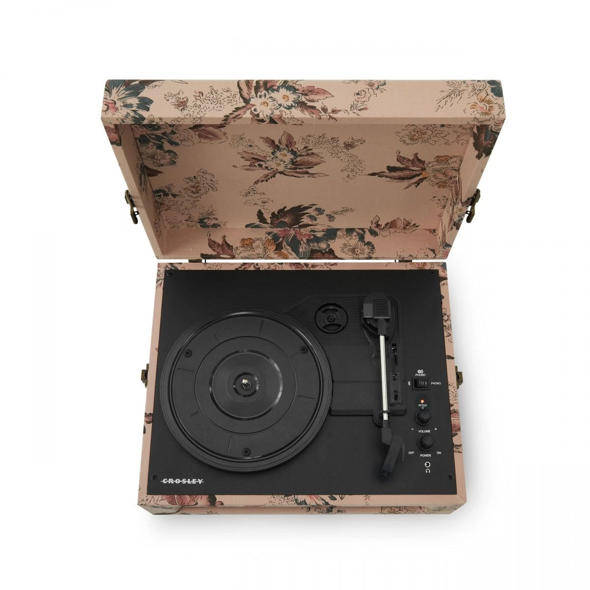 Crosley Voyager Portable Turntable With Bluetooth Out, Floral - Image 5