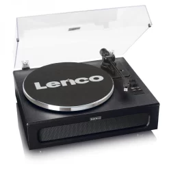 Lenco LS-430 Turntable With Speakers, Black
