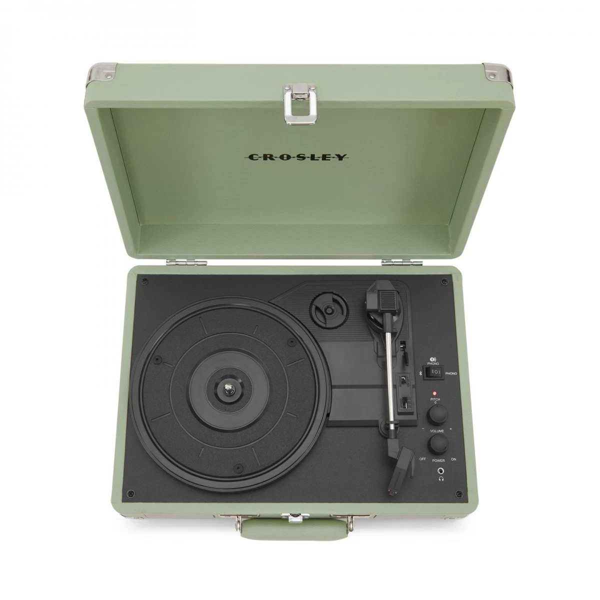 Crosley Cruiser Deluxe Turntable With Bluetooth Out, Mint - Image 5