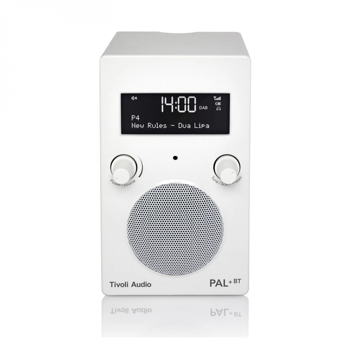 Tivoli Pal + BT Portable Radio W/ Bluetooth, White
