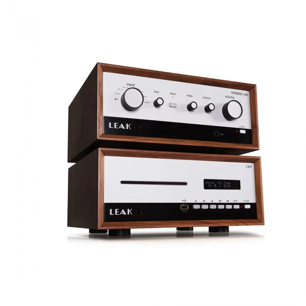 LEAK STEREO 130 Integrated Amplifier W/ DAC, Walnut - Image 3