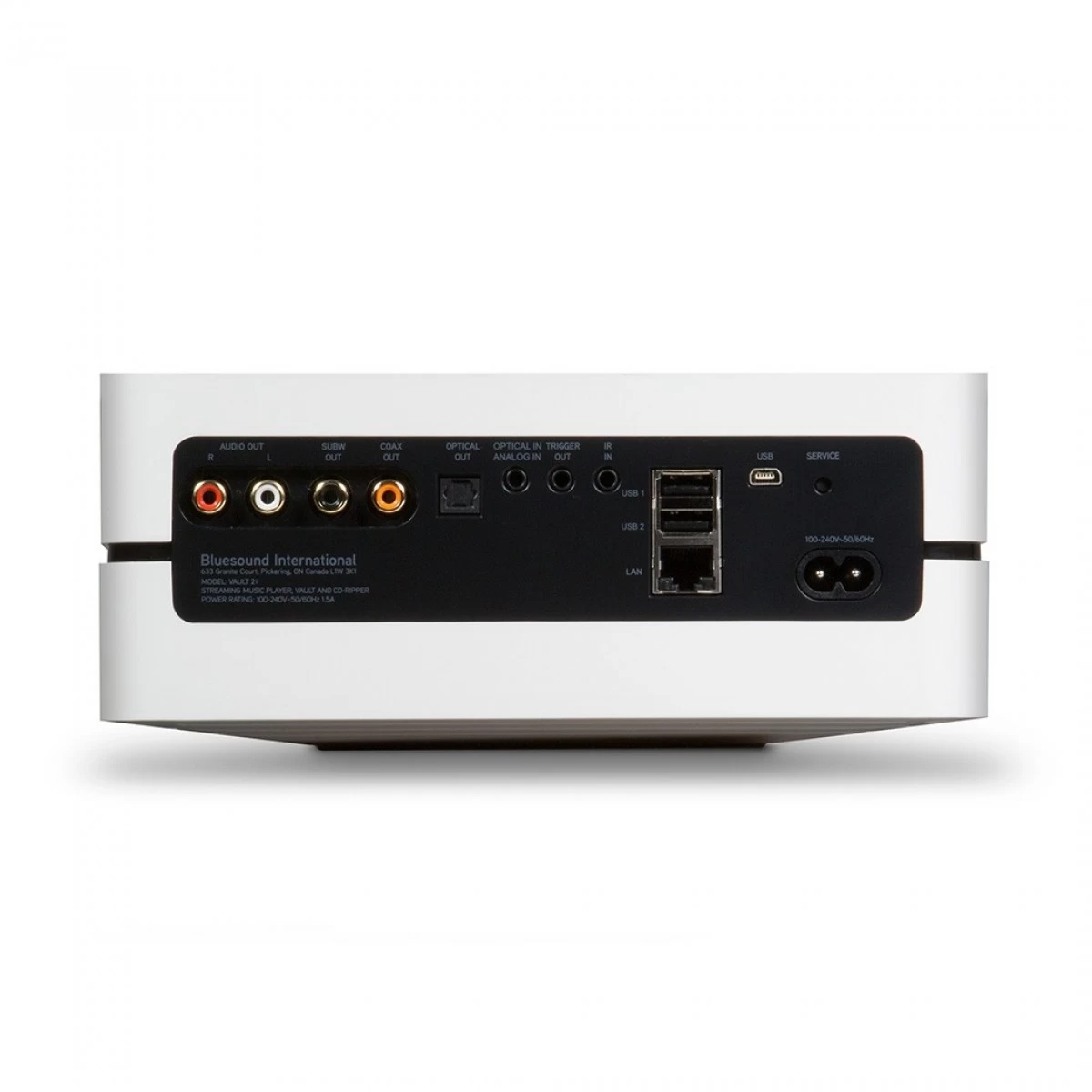 Bluesound VAULT 2i Hi-Res 2TB Network CD Ripper And Streamer, White - Image 2
