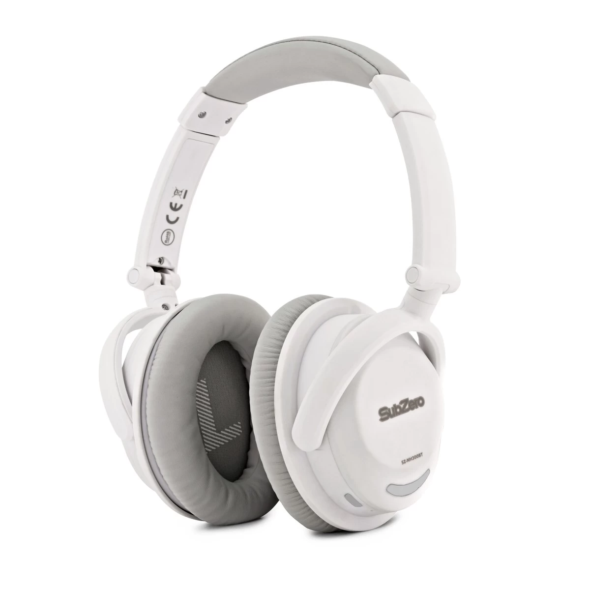 SubZero Wireless Bluetooth Noise Cancelling Headphones, White - Image 4