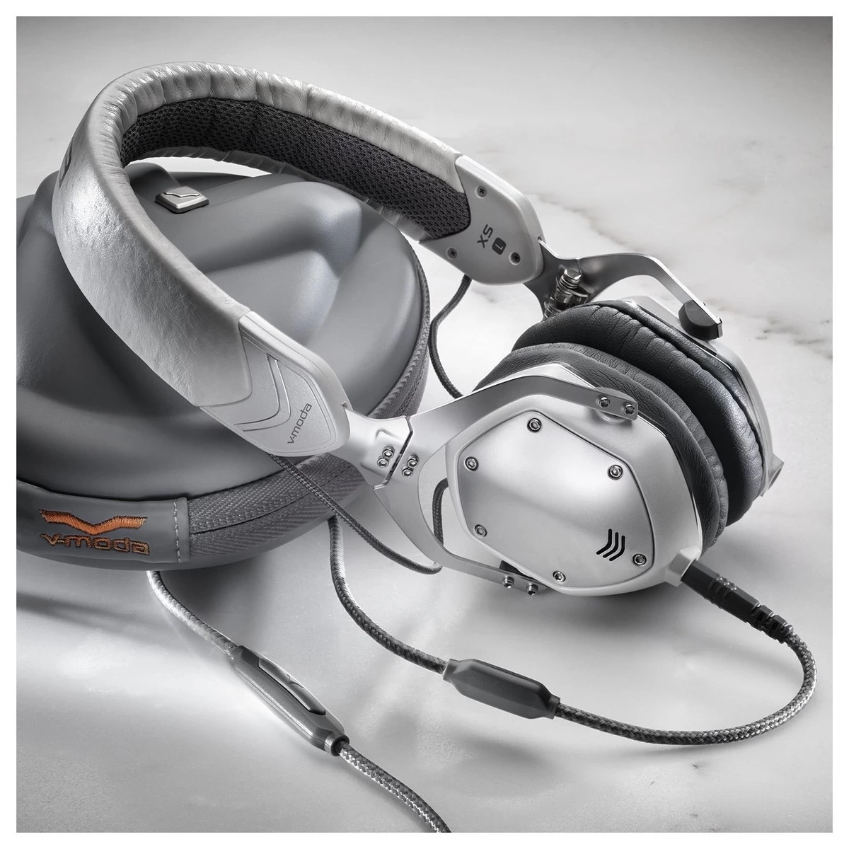 V-Moda XS On-Ear Headphones, White Silver - Image 3