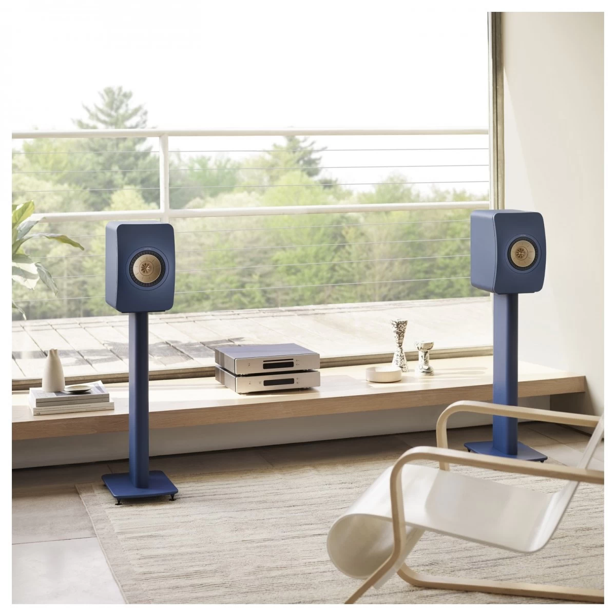 KEF LS50 Meta Special Edition Speakers (Pair), Royal Blue W/Stands - Image 10